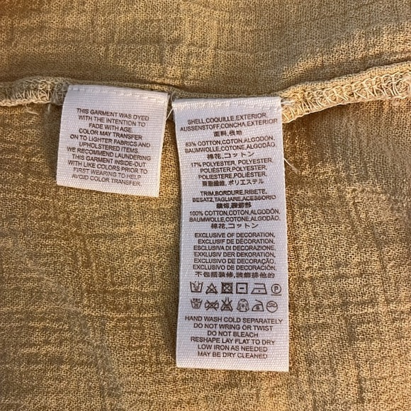 Free People mustard colored hooded sweatshirt with cloth bottom oversized - Picture 12 of 13